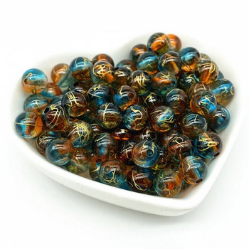 50 τμχ 8mm Διπλό Χρώμα Ακρυλικές Χάντρες Spacer Beads για Κατασκευή κοσμημάτων Χειροποίητα DIY #RoLi