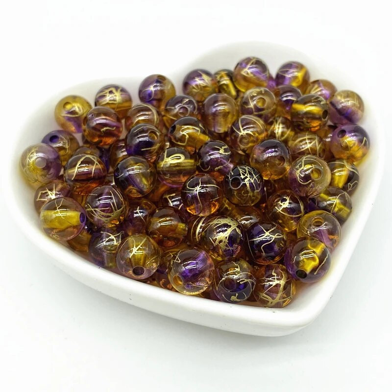 50 tk 8 mm kahevärvilised akrüülhelmed Vahehelmed ehete valmistamiseks Käsitsi isetegemine #RoLi