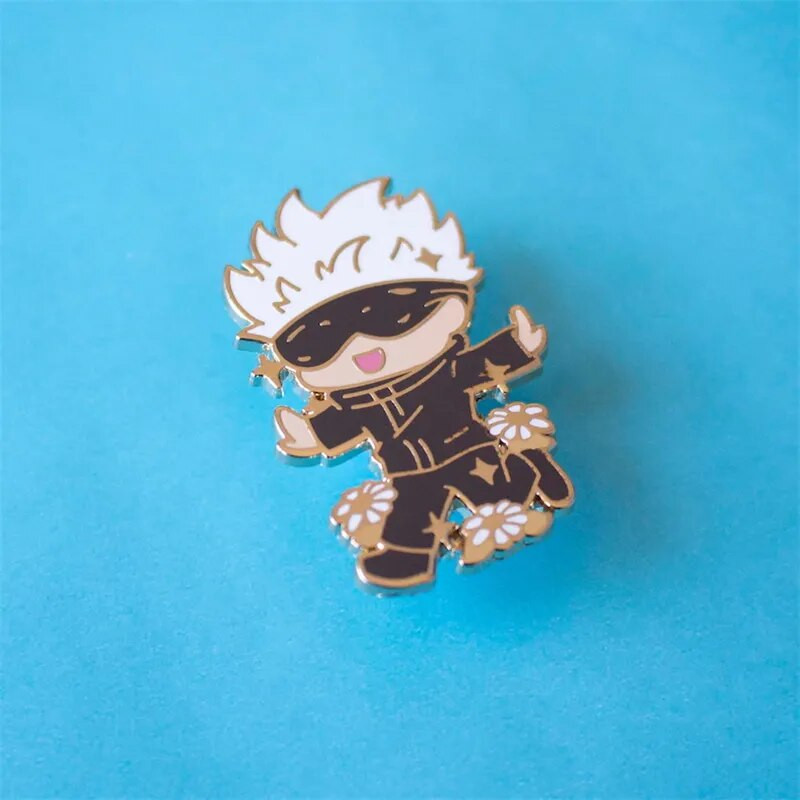 Anime Jujutsu Kaisen Slatki Gojo Satoru Tvrda emajlirana igla značka Broš DIY ruksak Ovratnik s reverom Poklon Nakit Broš Dodaci