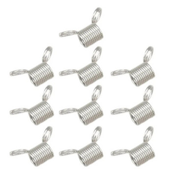 10 τμχ Μεταλλικά πώματα για χάντρες Tension Spring Bead Wire Ends Εργαλεία κατασκευής κοσμημάτων