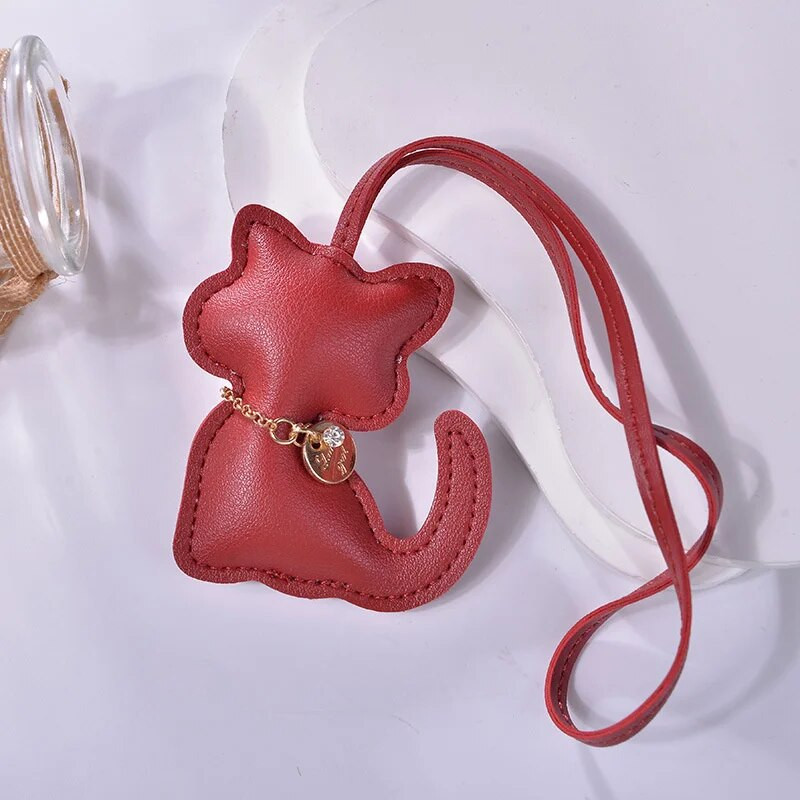 Clasic drăguț pisică câine geantă pandantiv breloc modă piele PU teckel breloc accesorii