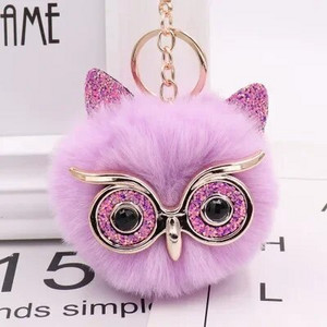 Mīlīgi dzīvnieki Viltus trusis kažokādas bumbiņas atslēgu piekariņš Pompons atslēgu piekariņš Pom pom atslēgu piekariņi Balets eņģelis meitene četras sievietes soma Rotaslietas