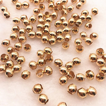 Νέες 3mm--8mm Tone Metal Beads Λείες χάντρες Spacer Ball for Jewelry Making Diy Handmade Accessories