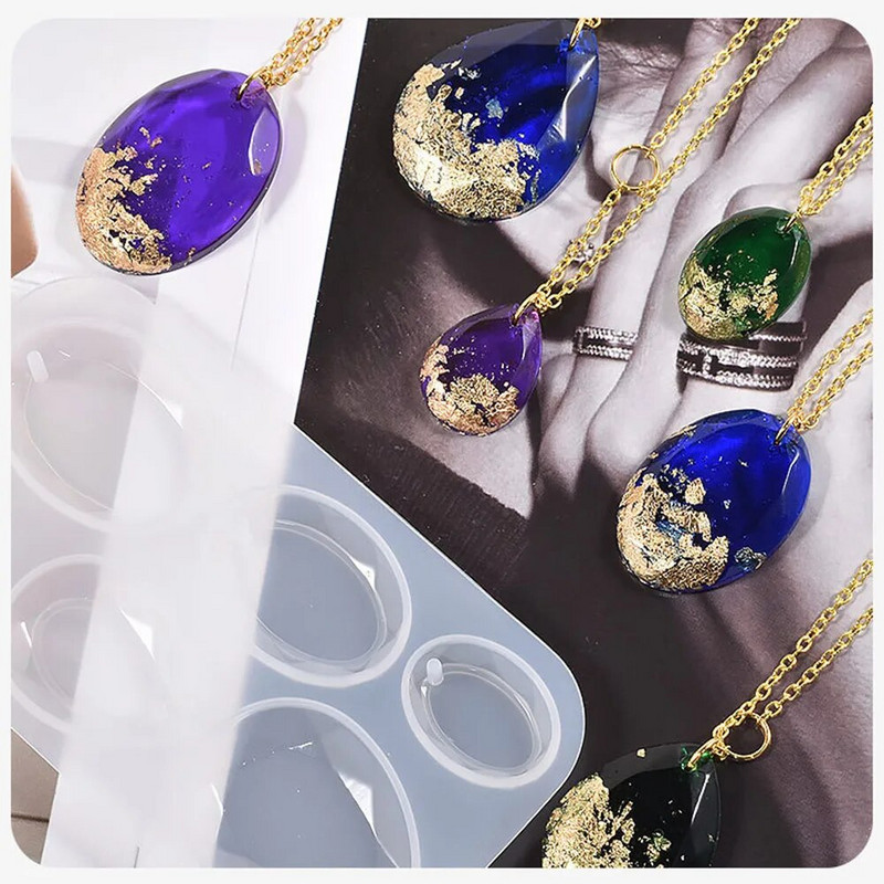 Cabochon dragulj, ovalna suza, silikonski kalup od epoksidne smole. Uradi sam, privjesak, naušnice, izrada nakita, privjesak za ključeve. Kalup za umjetničke alate.