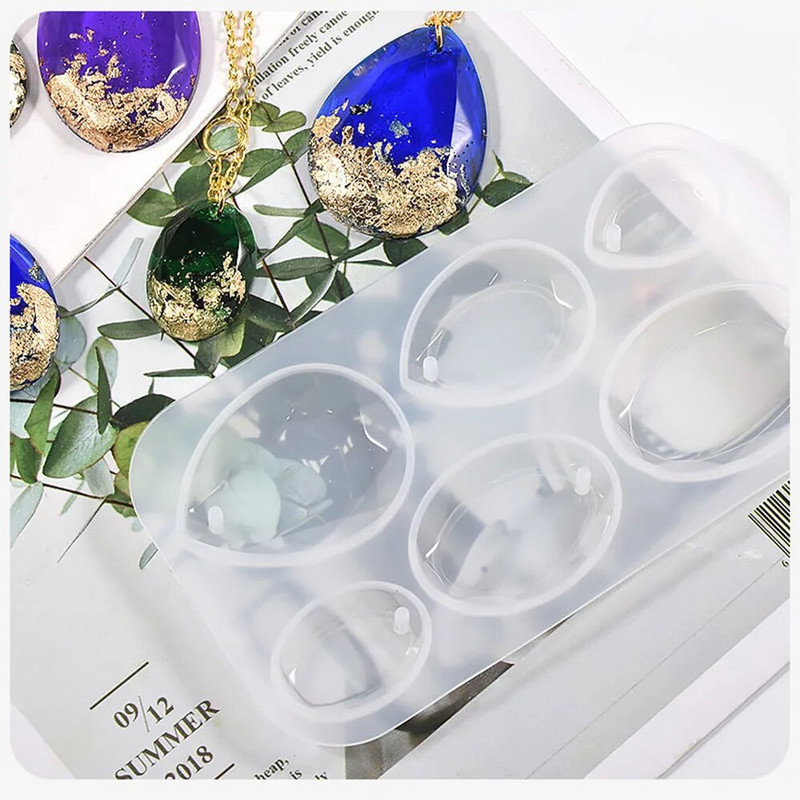 Cabochon dragulj, ovalna suza, silikonski kalup od epoksidne smole. Uradi sam, privjesak, naušnice, izrada nakita, privjesak za ključeve. Kalup za umjetničke alate.