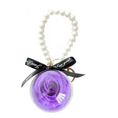 Forever Rose Konservuota rožė Amžina rožė Dovana romantiška dovana Valentino dienai vestuvių dovana Gėlių konservai kabantis raktų pakabukas