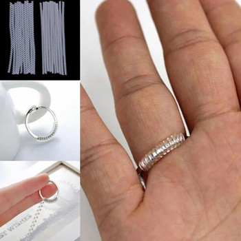 10 ΤΕΜ. 10 cm Αόρατος σπειροειδής ρυθμιστής μεγέθους δαχτυλιδιού Προστατευτικό ένθετο συσφιγκτήρα Reducer Αλλαγή μεγέθους Εφαρμογής Εργαλεία κοσμημάτων για κάθε δαχτυλίδια
