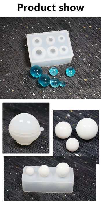 1 бр. Star Ball 6 even Sphere Silicone Mold DIY Mirror Pendant Силиконова UV форма за изработване на педант бижута, форми от екзокси смола
