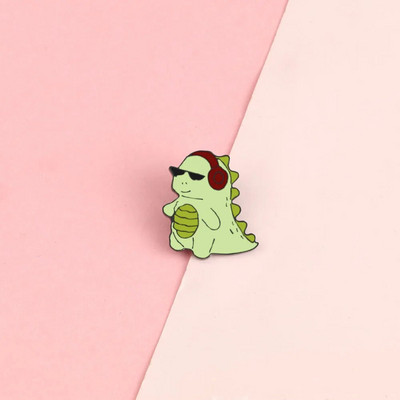 10 Style Cute Dinosaurs Enamel Pins Δημιουργικές καρφίτσες ζώων Διακόσμηση σακιδίου πλάτης για παιδιά Κοσμήματα Γυναικείο παλτό Καρφίτσα με πέτο Δώρο