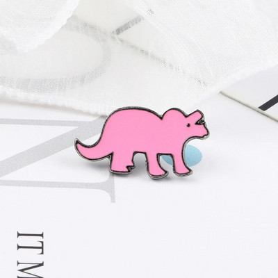 10 Style Cute Dinosaurs Enamel Pins Δημιουργικές καρφίτσες ζώων Διακόσμηση σακιδίου πλάτης για παιδιά Κοσμήματα Γυναικείο παλτό Καρφίτσα με πέτο Δώρο