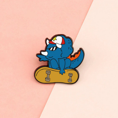 10 Style Cute Dinosaurs Enamel Pins Δημιουργικές καρφίτσες ζώων Διακόσμηση σακιδίου πλάτης για παιδιά Κοσμήματα Γυναικείο παλτό Καρφίτσα με πέτο Δώρο