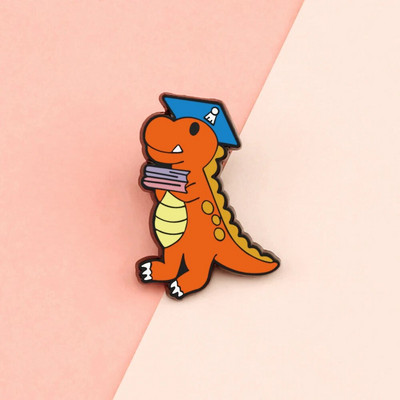 10 Style Cute Dinosaurs Enamel Pins Δημιουργικές καρφίτσες ζώων Διακόσμηση σακιδίου πλάτης για παιδιά Κοσμήματα Γυναικείο παλτό Καρφίτσα με πέτο Δώρο