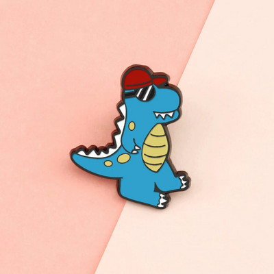 10 Style Cute Dinosaurs Enamel Pins Δημιουργικές καρφίτσες ζώων Διακόσμηση σακιδίου πλάτης για παιδιά Κοσμήματα Γυναικείο παλτό Καρφίτσα με πέτο Δώρο