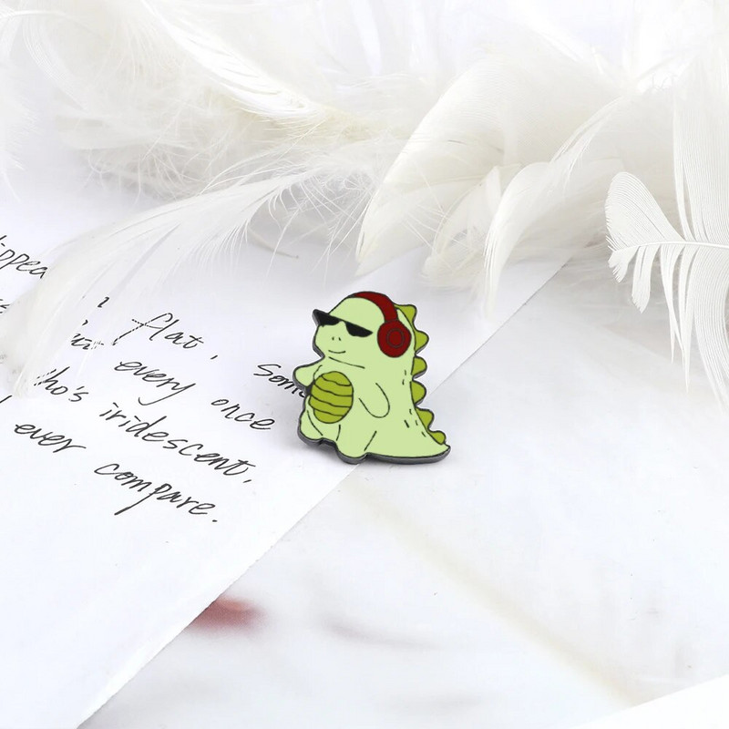 10 Style Cute Dinosaurs Enamel Pins Δημιουργικές καρφίτσες ζώων Διακόσμηση σακιδίου πλάτης για παιδιά Κοσμήματα Γυναικείο παλτό Καρφίτσα με πέτο Δώρο