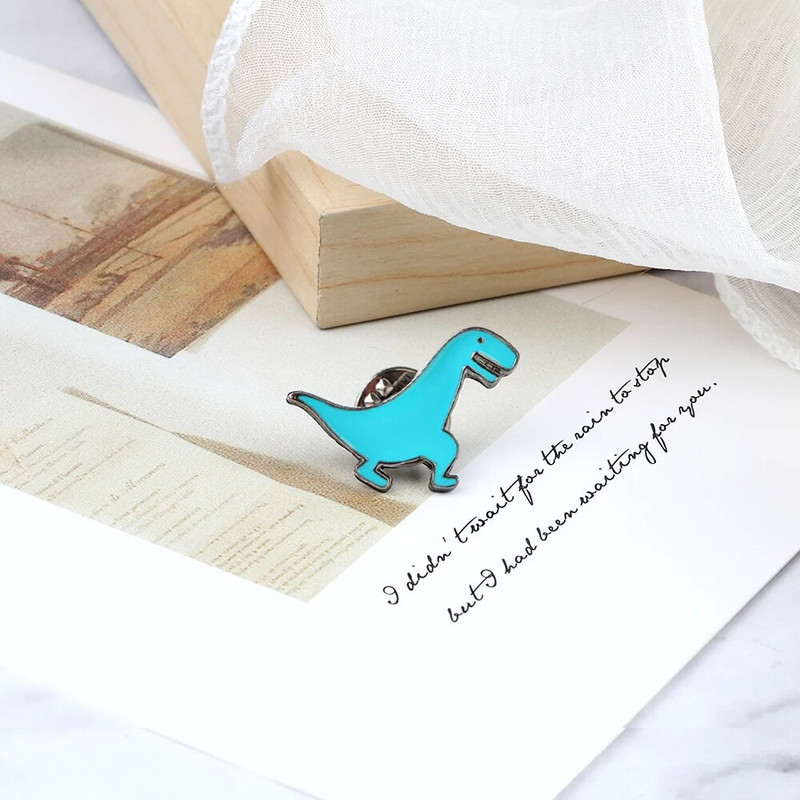 10 Style Cute Dinosaurs Enamel Pins Δημιουργικές καρφίτσες ζώων Διακόσμηση σακιδίου πλάτης για παιδιά Κοσμήματα Γυναικείο παλτό Καρφίτσα με πέτο Δώρο