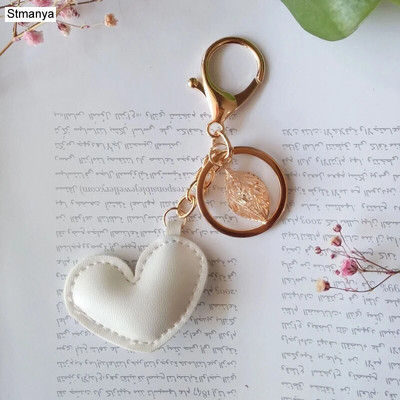 Γυναικείο Δερμάτινο Μπρελόκ Καρδιά Νέο Δερμάτινο Μπρελόκ Πεντάγραμμο Αστερίας με φύλλο Κρεμαστό Μπρελόκ Τσάντα Μπρελόκ Δώρο πάρτι JK3147