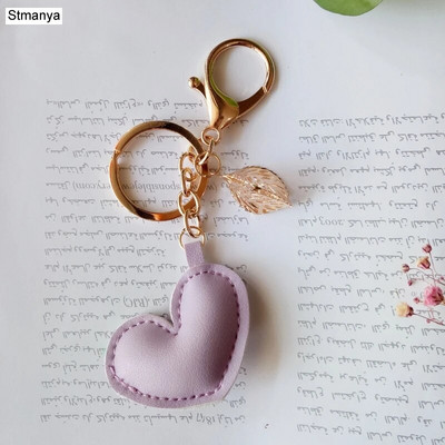 Γυναικείο Δερμάτινο Μπρελόκ Καρδιά Νέο Δερμάτινο Μπρελόκ Πεντάγραμμο Αστερίας με φύλλο Κρεμαστό Μπρελόκ Τσάντα Μπρελόκ Δώρο πάρτι JK3147