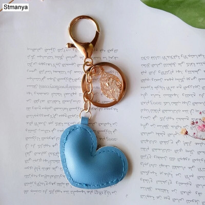 Γυναικείο Δερμάτινο Μπρελόκ Καρδιά Νέο Δερμάτινο Μπρελόκ Πεντάγραμμο Αστερίας με φύλλο Κρεμαστό Μπρελόκ Τσάντα Μπρελόκ Δώρο πάρτι JK3147