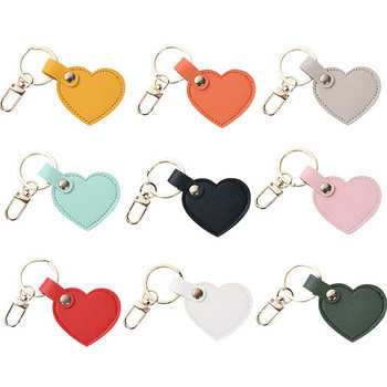 Кожен ключодържател със сърце Моден кожен ключодържател във формата на сърце Дамски ключодържател за кола Домашен ключодържател Чанта с талисман Висулка за кола Подарък