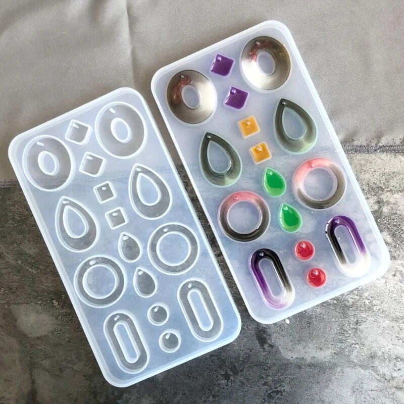 Mucegai din rășină epoxidică cristal, cercei, turnare cu pandantiv, matriță din silicon, artizanat, instrumente decorative pentru realizarea de bijuterii, dropship