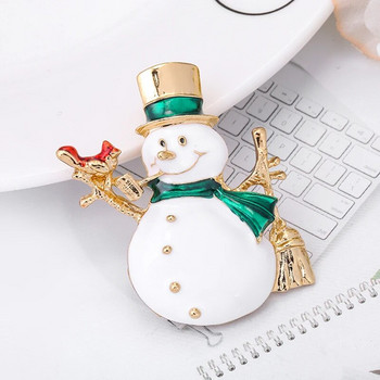 Πολυτελής έξοχη χριστουγεννιάτικη καρφίτσα καρφίτσα χιονάνθρωπος Άγιος Βασίλης Μπότα γιρλάντα μόδας κοσμήματα Χριστουγεννιάτικη διακόσμηση καρφίτσες