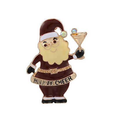 Πολυτελής έξοχη χριστουγεννιάτικη καρφίτσα καρφίτσα χιονάνθρωπος Άγιος Βασίλης Μπότα γιρλάντα μόδας κοσμήματα Χριστουγεννιάτικη διακόσμηση καρφίτσες