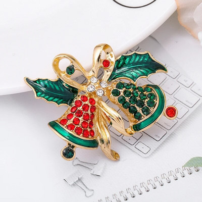 Πολυτελής έξοχη χριστουγεννιάτικη καρφίτσα καρφίτσα χιονάνθρωπος Άγιος Βασίλης Μπότα γιρλάντα μόδας κοσμήματα Χριστουγεννιάτικη διακόσμηση καρφίτσες