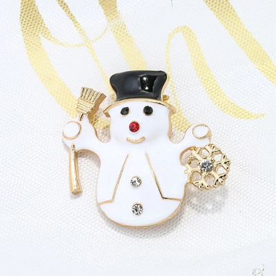 Πολυτελής έξοχη χριστουγεννιάτικη καρφίτσα καρφίτσα χιονάνθρωπος Άγιος Βασίλης Μπότα γιρλάντα μόδας κοσμήματα Χριστουγεννιάτικη διακόσμηση καρφίτσες