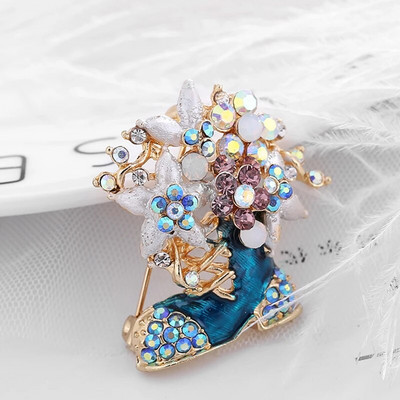 Πολυτελής έξοχη χριστουγεννιάτικη καρφίτσα καρφίτσα χιονάνθρωπος Άγιος Βασίλης Μπότα γιρλάντα μόδας κοσμήματα Χριστουγεννιάτικη διακόσμηση καρφίτσες