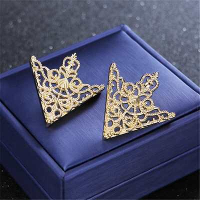 Modes džentlmeņu pušķis piespraude vīriešiem uzvalks krekls apkakle trīsstūris spārni ķēde atloks pin Metāla retro kāzu aksesuāri