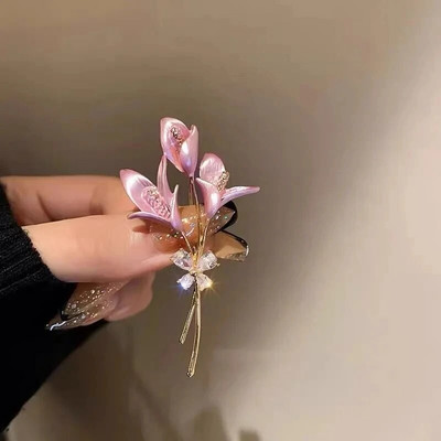 Elegantne Pearl Crystal Liblikas pärg Pross Mood Temperament Ehted Ülikond Riietus Mantel Haaknõelad