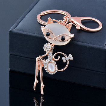 SINLEERY Χαριτωμένο σέξι μενταγιόν με κλειδί γάτας Κόκκινο ροζ κυβικό ζιργκόν Μπρελόκ Αξεσουάρ μπρελόκ Κοσμήματα Δώρο κοσμήματα φίλου