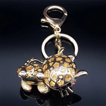 Cute Cat Keychain Rhinestone Χρυσό Χρώμα Kitty Θήκη μπρελόκ Δημιουργικό δώρο Αξεσουάρ τσάντα τσάντας μόδας Κοσμήματα llaveros K5301