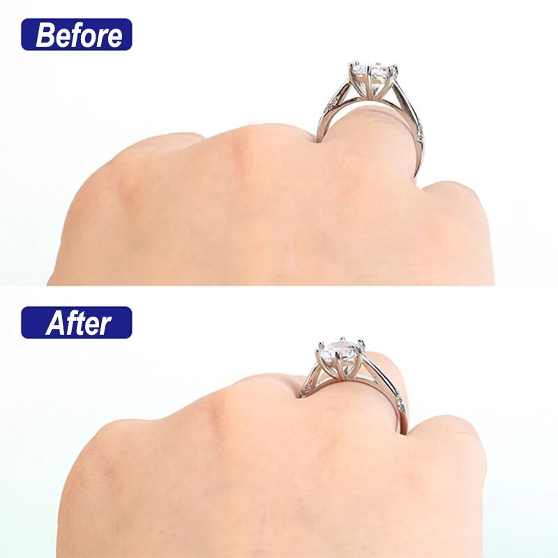 8 gab./komplektā Silikona gredzena izmēra regulētājs, neredzams vaļīgiem gredzeniem. Pirkstu gredzena izmēra mainītājs, caurspīdīgs spriegotājs rotaslietu aizsargs