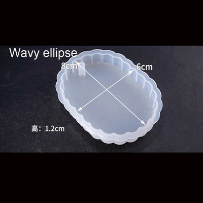 Sirds formas veidnes sešstūra izcelt viļņaini ovālas ekspoksīda sveķu veidnes rotaslietu veidne rotaslietu kulonu kulonu instrumentu izgatavošanai