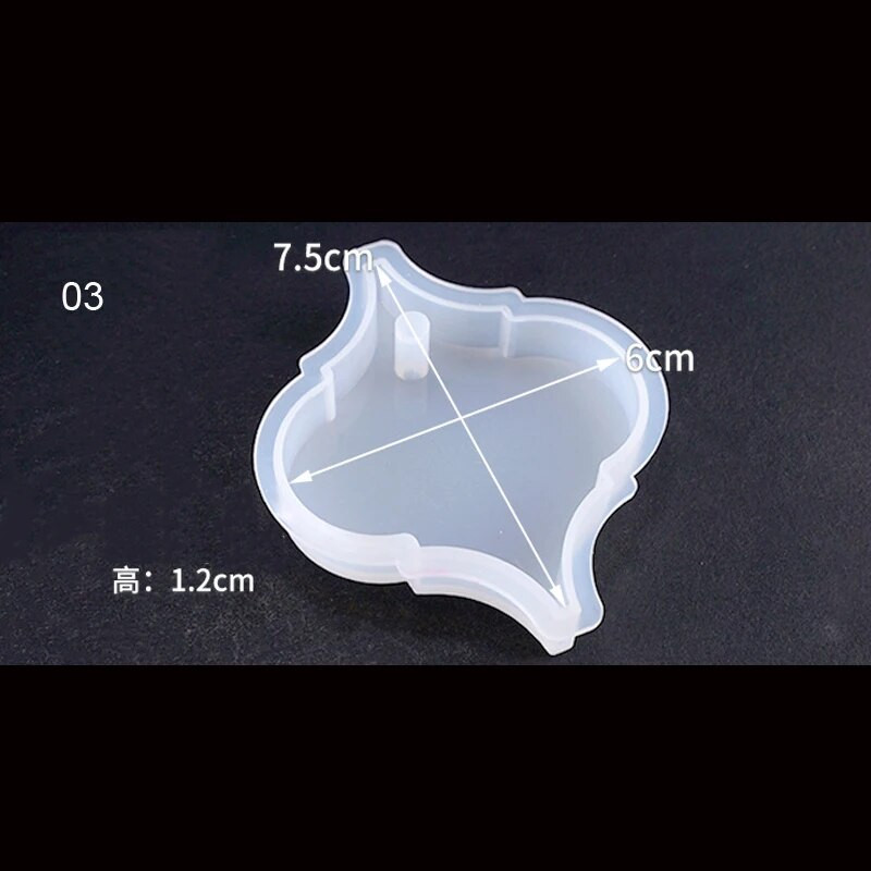 Sirds formas veidnes sešstūra izcelt viļņaini ovālas ekspoksīda sveķu veidnes rotaslietu veidne rotaslietu kulonu kulonu instrumentu izgatavošanai