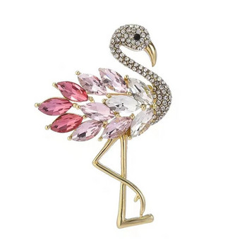 Μόδα Κλασικές Ένθετες Καρφίτσες Flamingo Bird για γυναίκες Πολυτελές Σχέδιο Unisex Μεταλλικές καρφίτσες για ζώα Δώρα κοσμήματα