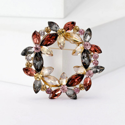 Beaut&Berry Rhinestone vainagu saktas sievietēm Unisex ziedu piespraudes Olīvu zaru saktas Biroja ballīšu ikdienas aksesuāri Dāvanas