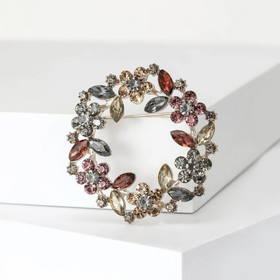 Beaut&Berry Rhinestone vainagu saktas sievietēm Unisex ziedu piespraudes Olīvu zaru saktas Biroja ballīšu ikdienas aksesuāri Dāvanas