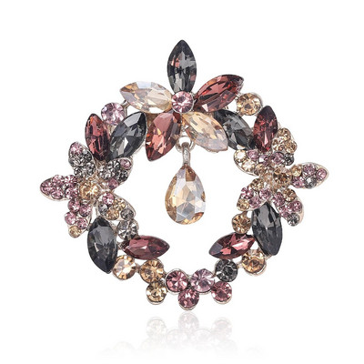 Beaut&Berry Rhinestone vainagu saktas sievietēm Unisex ziedu piespraudes Olīvu zaru saktas Biroja ballīšu ikdienas aksesuāri Dāvanas