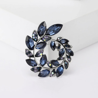 Beaut&Berry Rhinestone vainagu saktas sievietēm Unisex ziedu piespraudes Olīvu zaru saktas Biroja ballīšu ikdienas aksesuāri Dāvanas