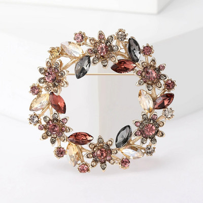 Beaut&Berry Rhinestone vainagu saktas sievietēm Unisex ziedu piespraudes Olīvu zaru saktas Biroja ballīšu ikdienas aksesuāri Dāvanas