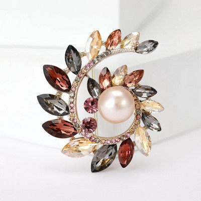 Beaut&Berry Rhinestone vainagu saktas sievietēm Unisex ziedu piespraudes Olīvu zaru saktas Biroja ballīšu ikdienas aksesuāri Dāvanas