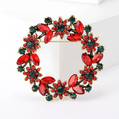 Beaut&Berry Rhinestone vainagu saktas sievietēm Unisex ziedu piespraudes Olīvu zaru saktas Biroja ballīšu ikdienas aksesuāri Dāvanas