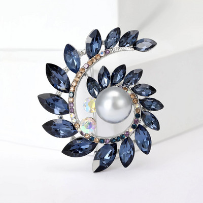 Beaut&Berry Rhinestone vainagu saktas sievietēm Unisex ziedu piespraudes Olīvu zaru saktas Biroja ballīšu ikdienas aksesuāri Dāvanas