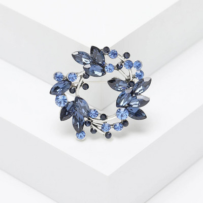 Beaut&Berry Rhinestone vainagu saktas sievietēm Unisex ziedu piespraudes Olīvu zaru saktas Biroja ballīšu ikdienas aksesuāri Dāvanas