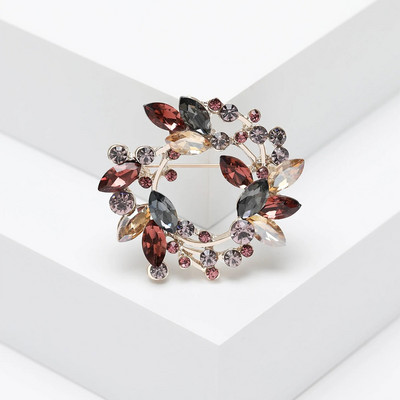 Beaut&Berry Rhinestone vainagu saktas sievietēm Unisex ziedu piespraudes Olīvu zaru saktas Biroja ballīšu ikdienas aksesuāri Dāvanas