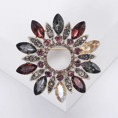 Beaut&Berry Rhinestone vainagu saktas sievietēm Unisex ziedu piespraudes Olīvu zaru saktas Biroja ballīšu ikdienas aksesuāri Dāvanas