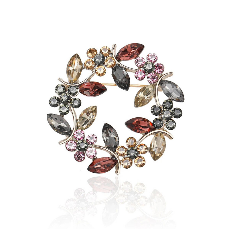 Beaut&Berry Rhinestone vainagu saktas sievietēm Unisex ziedu piespraudes Olīvu zaru saktas Biroja ballīšu ikdienas aksesuāri Dāvanas