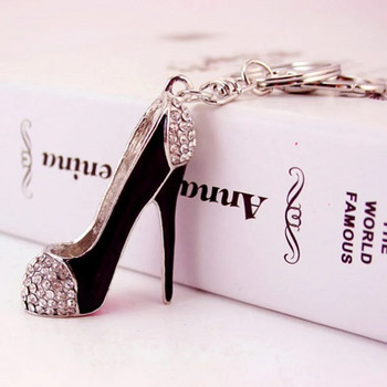 Модни обувки с кристали на висок ток Автомобилен ключодържател Дамска чанта Аксесоари Ключодържател Висулка Подарък